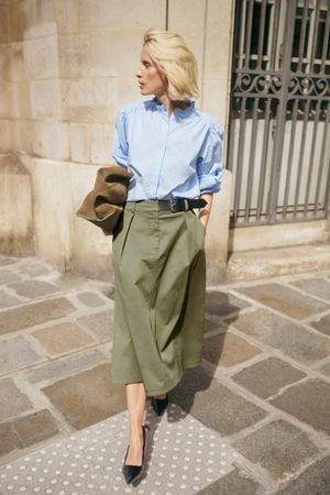 ELSE BLOUSE CHAMBRAY BLUE