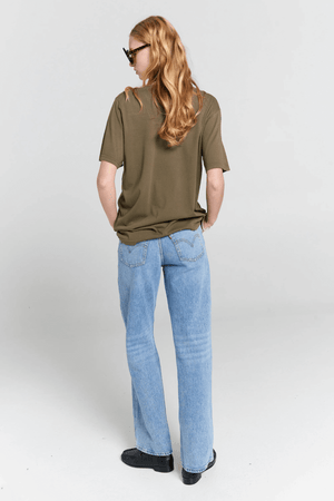 EMBROIDERED RUNAWAY T-SHIRT HUNTER GREEN
