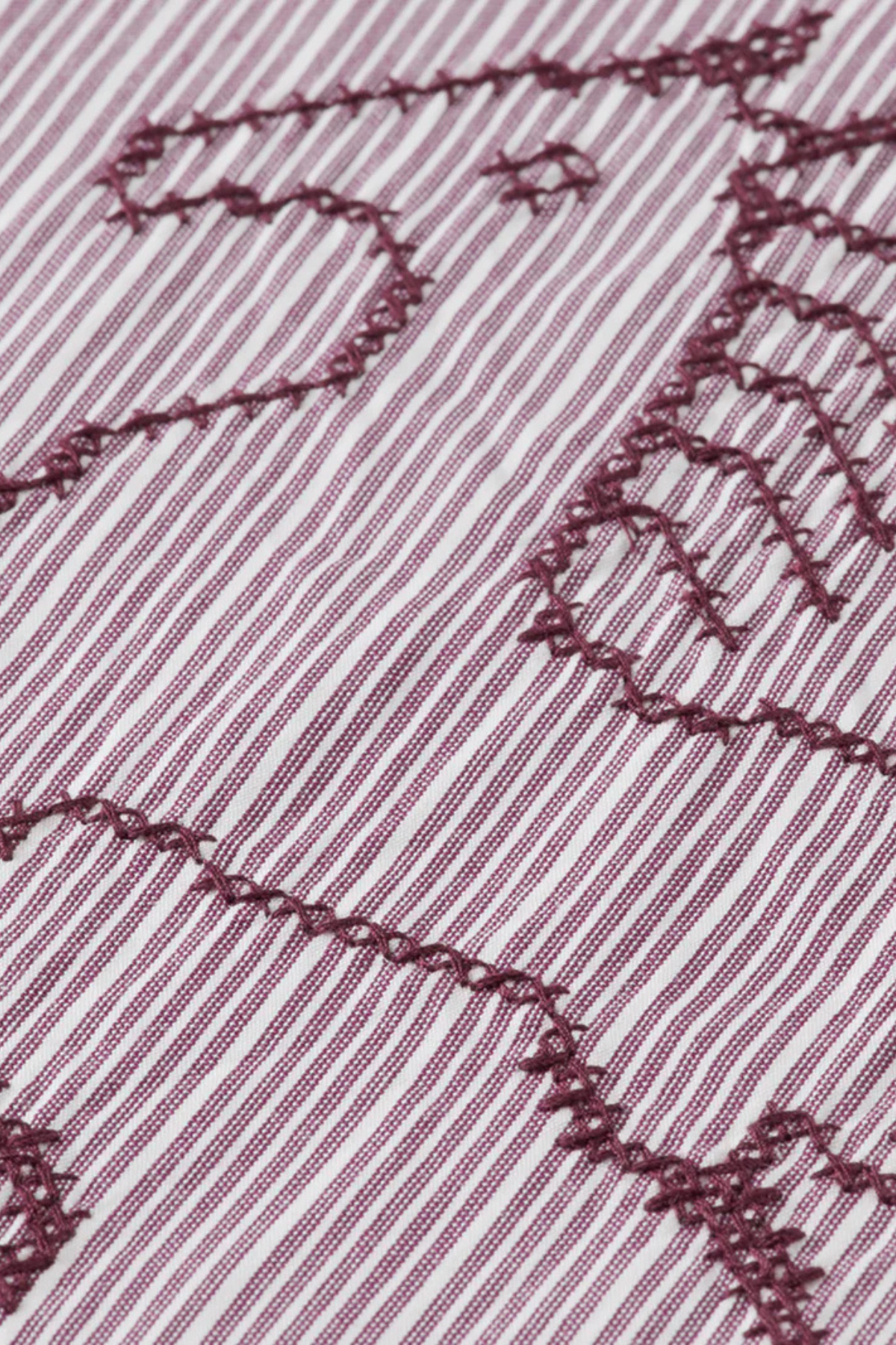 EMBROIDERY GIRLFRIEND SHIRT FIG STRIPE