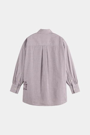 EMBROIDERY GIRLFRIEND SHIRT FIG STRIPE