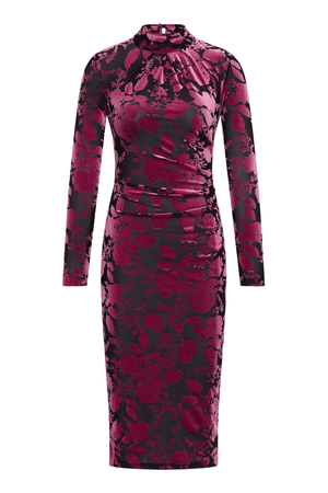 EMILY DRESS FUSCHIA/BLACK