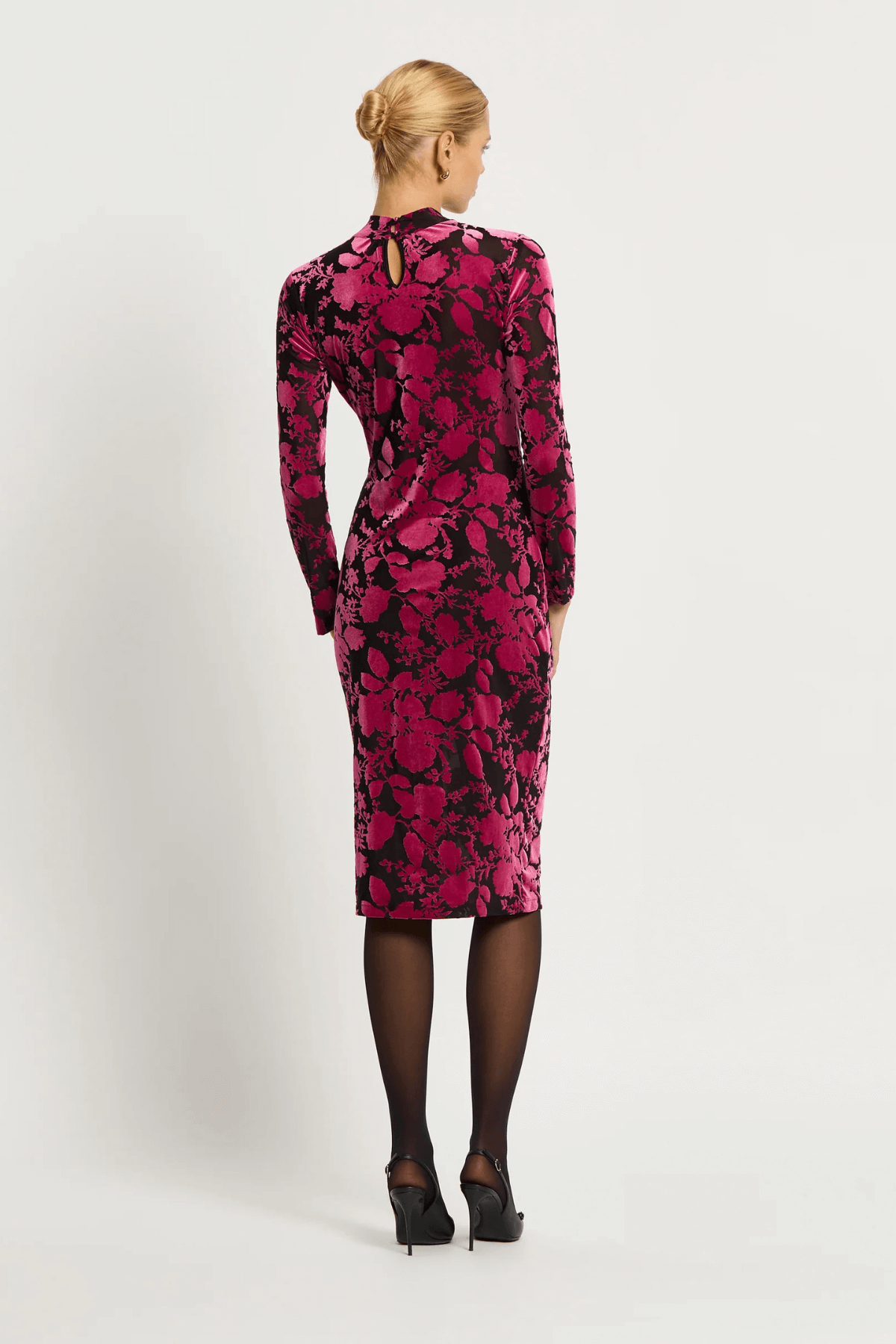 EMILY DRESS FUSCHIA/BLACK