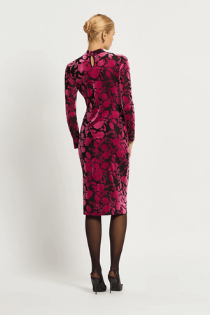 EMILY DRESS FUSCHIA/BLACK
