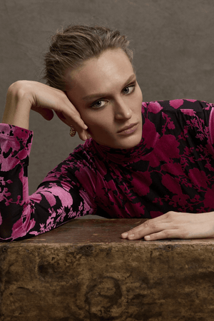 EMILY TOP FUSCHIA/BLACK