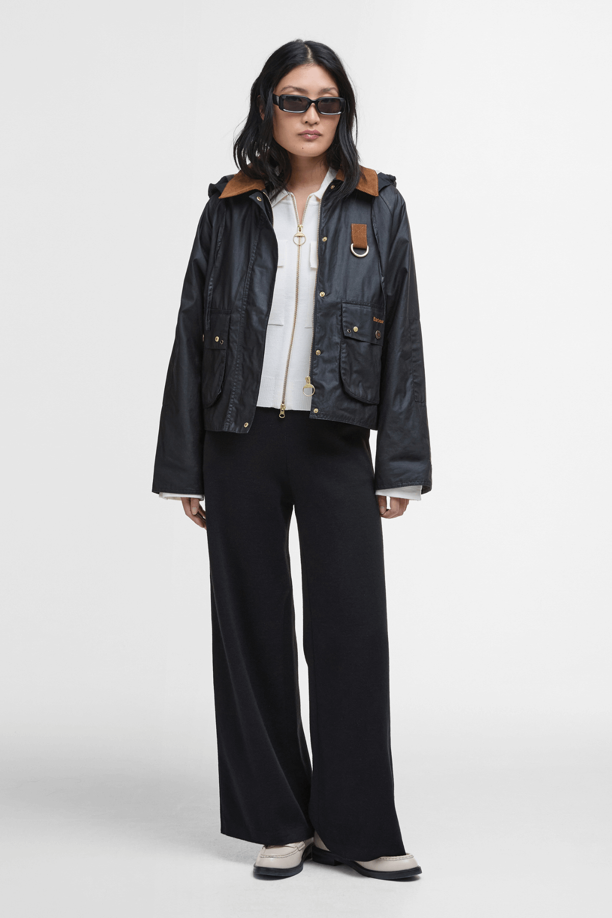 ERMA WAX JACKET BLACK/ANCIENT