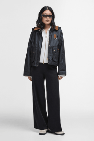 ERMA WAX JACKET BLACK/ANCIENT