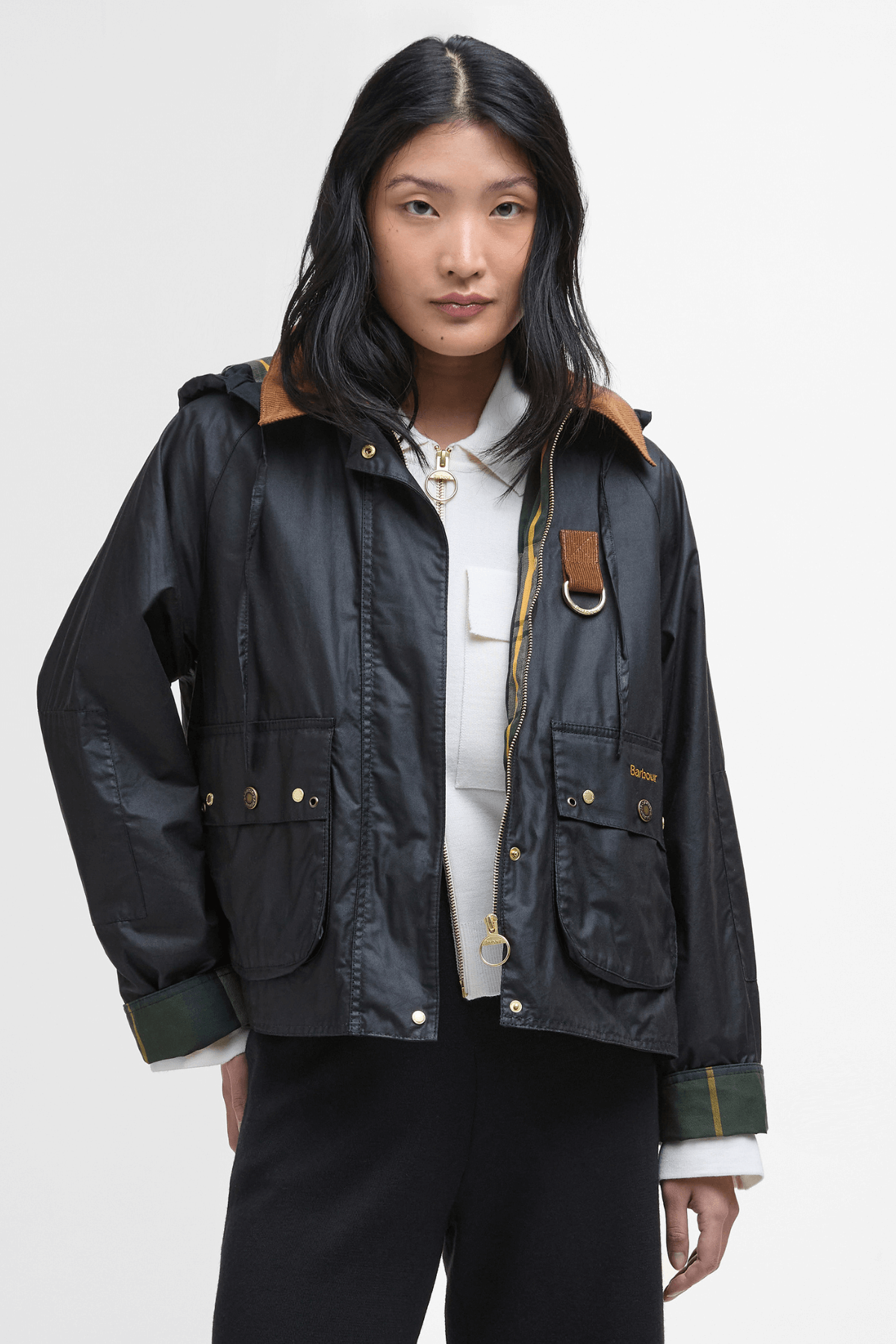 ERMA WAX JACKET BLACK/ANCIENT