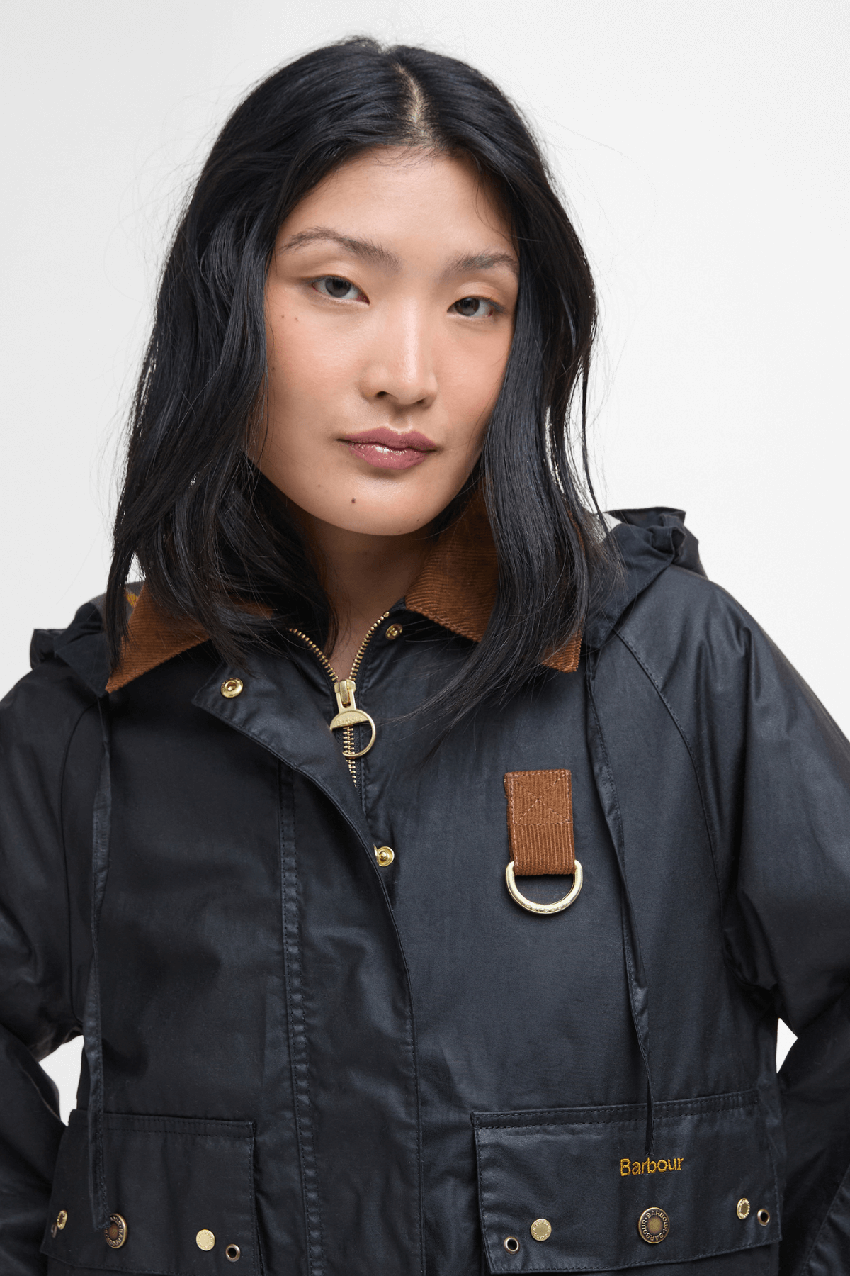 ERMA WAX JACKET BLACK/ANCIENT