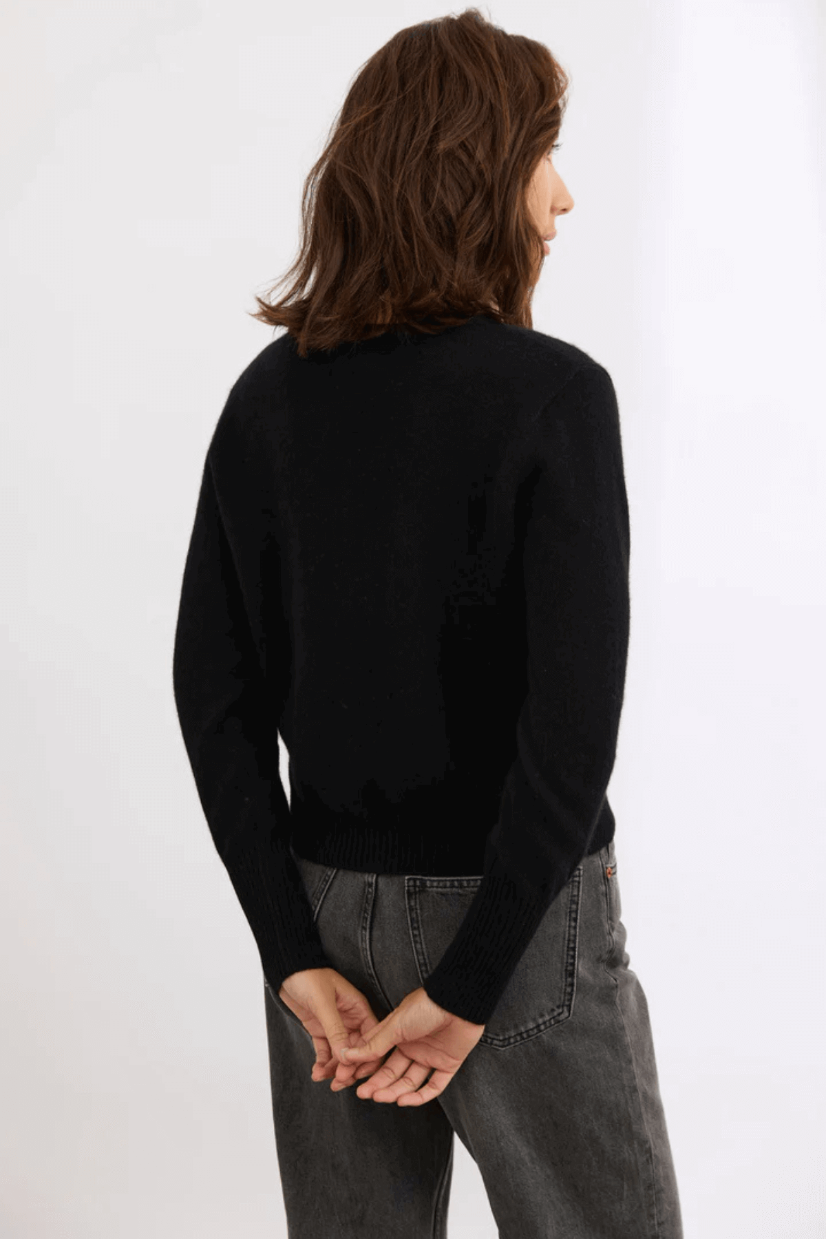 ESSENTIAL SLIM CARDI JET BLACK