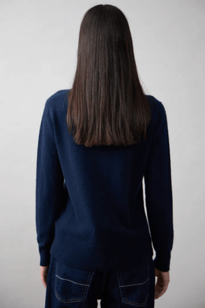 ESSENTIAL SLIM VEE FRENCH NAVY