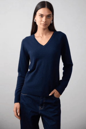 ESSENTIAL SLIM VEE FRENCH NAVY