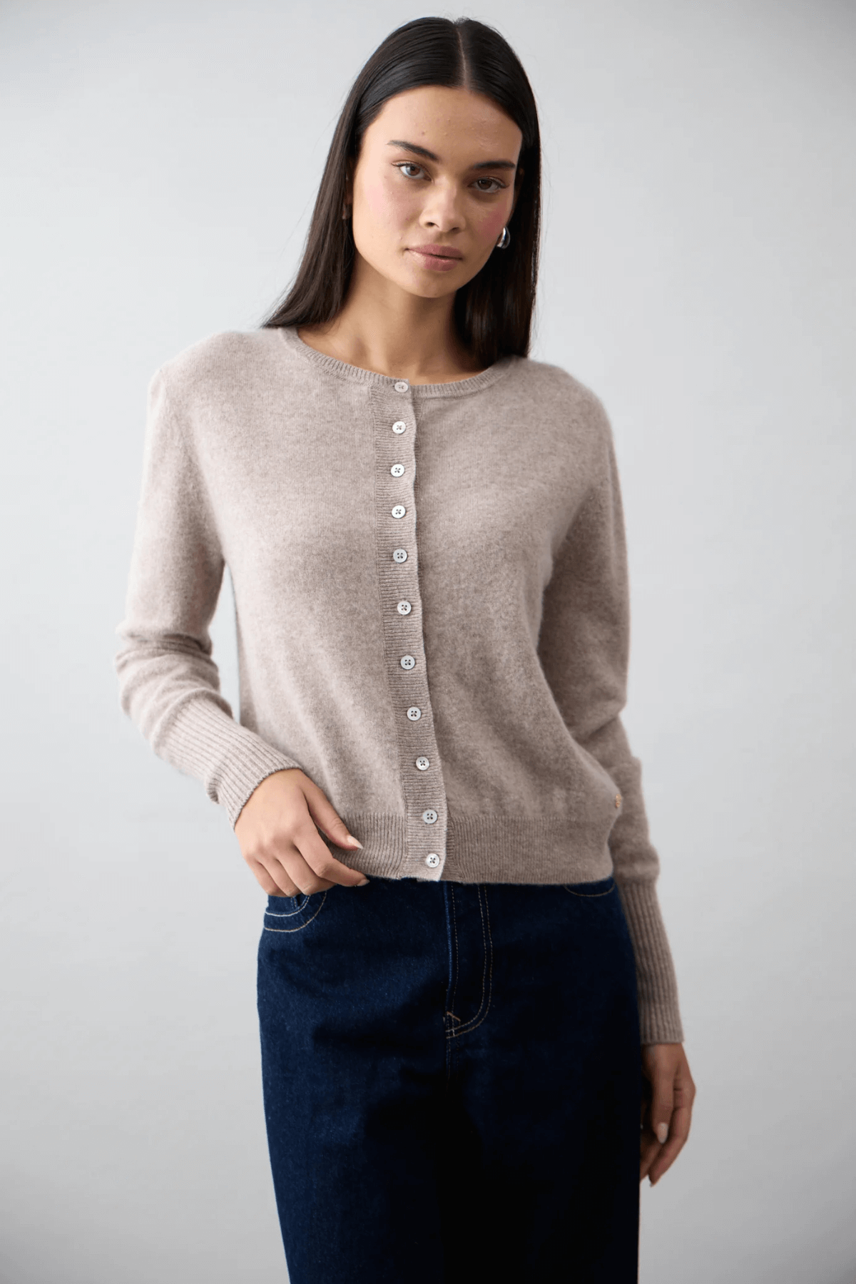 ESSENTIAL SLIM CARDI TOAST