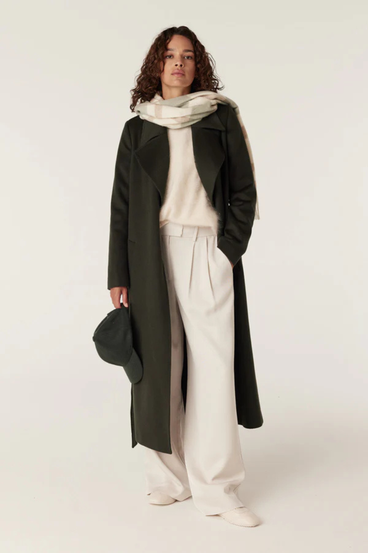 EVANS WOOL COAT FOREST GREEN