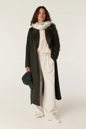 EVANS WOOL COAT FOREST GREEN