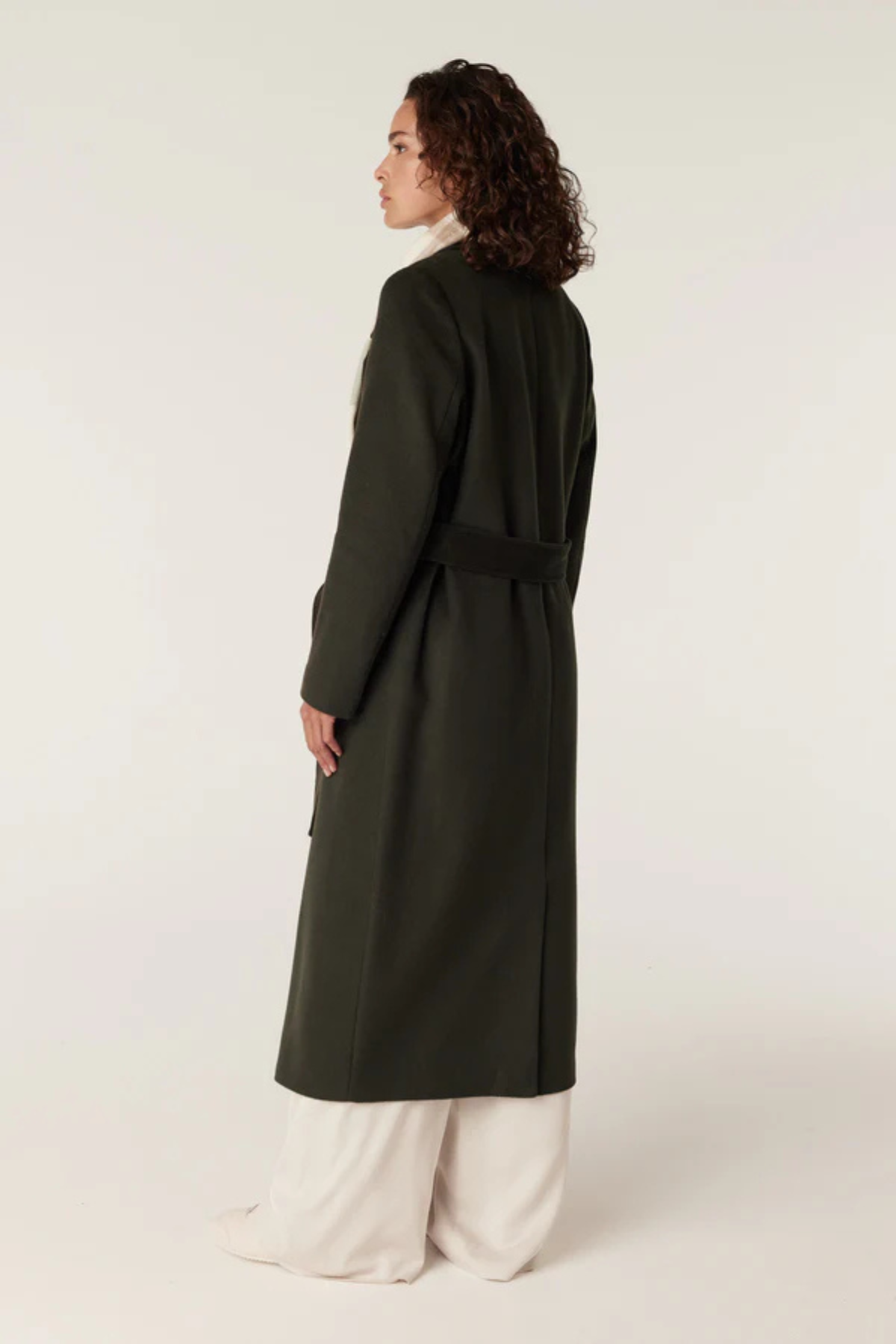 EVANS WOOL COAT FOREST GREEN