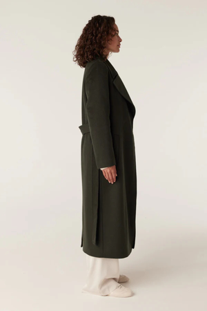 EVANS WOOL COAT FOREST GREEN