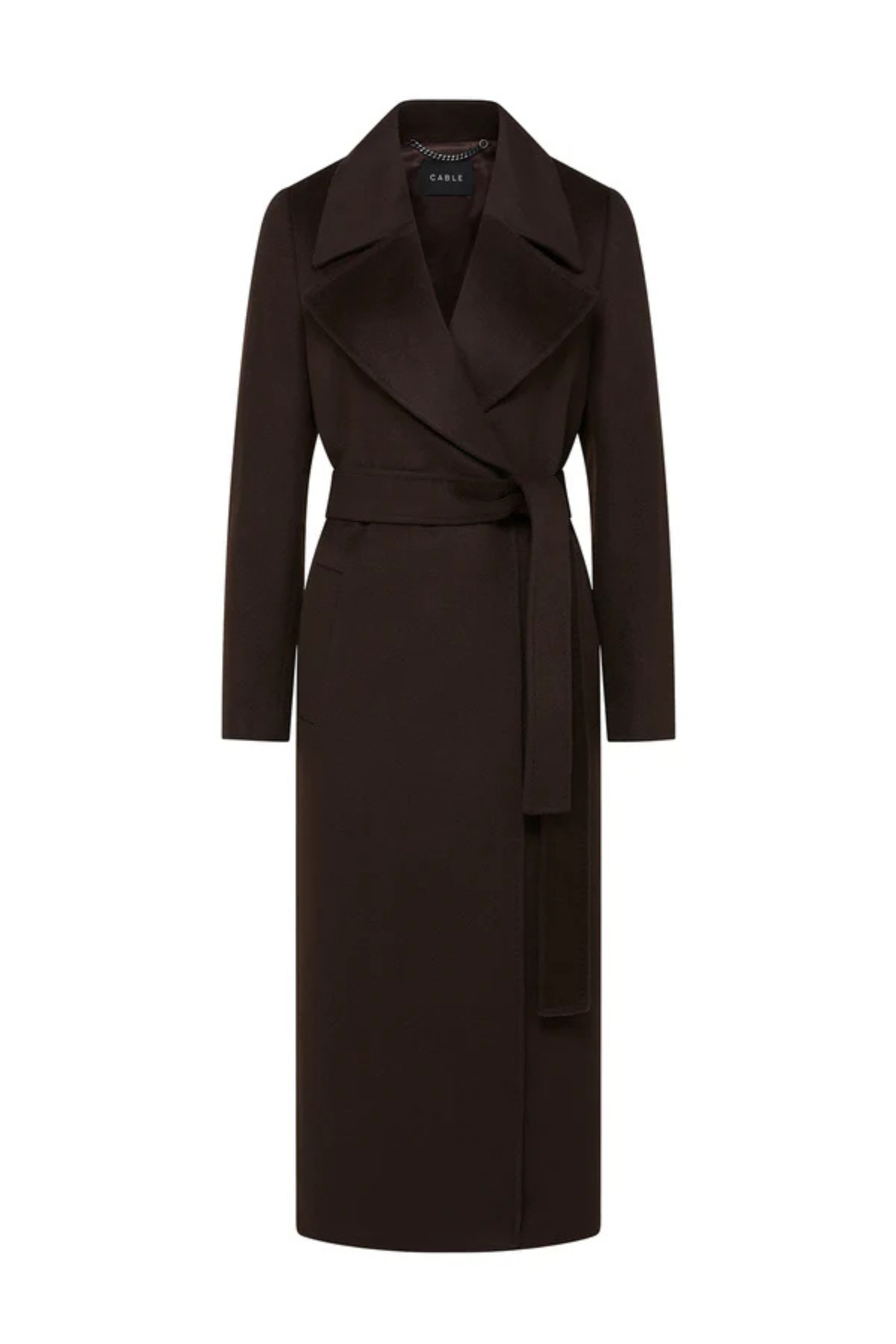EVANS WOOL COAT ESPRESSO