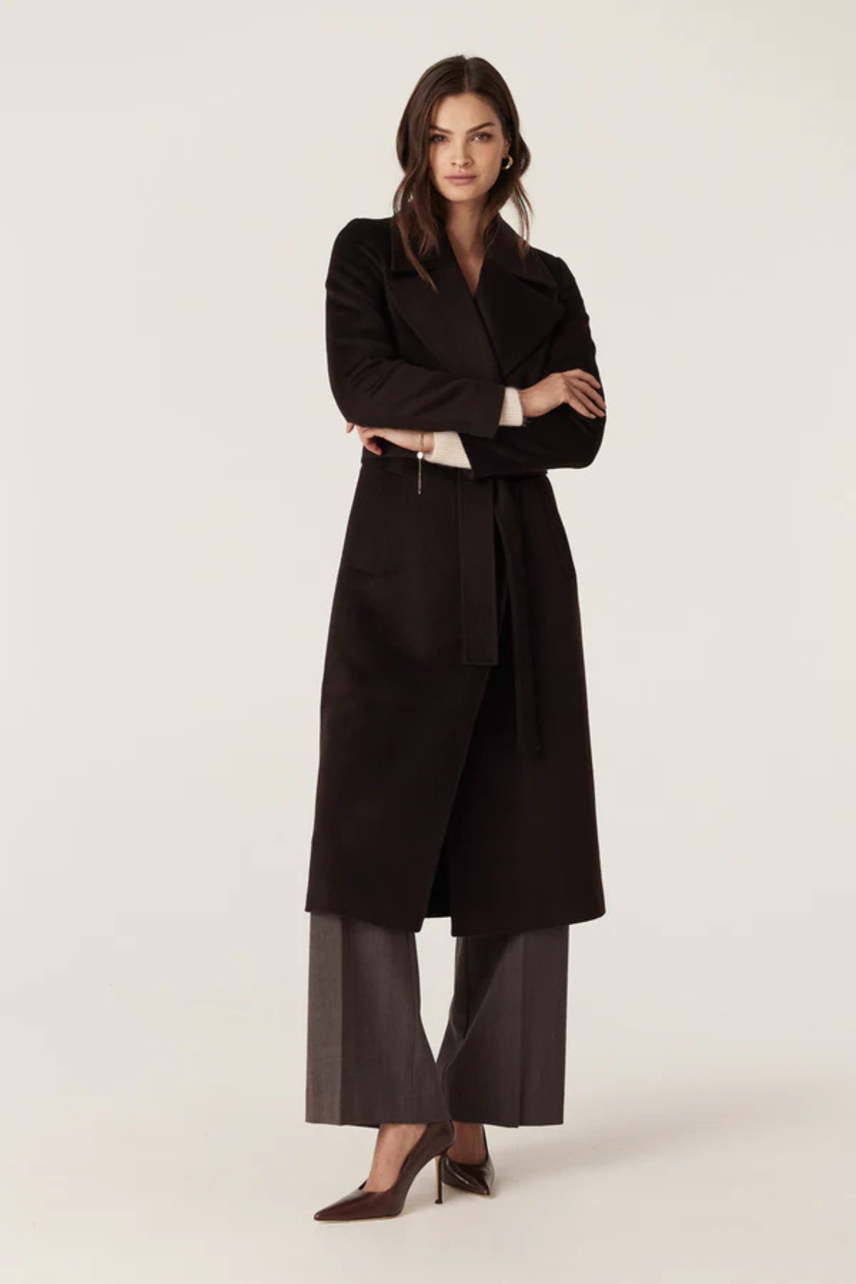 EVANS WOOL COAT ESPRESSO