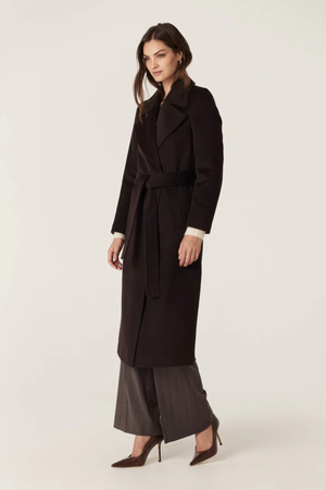 EVANS WOOL COAT ESPRESSO