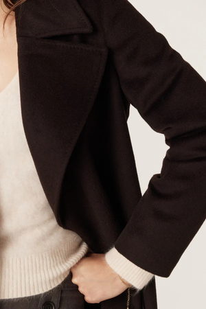 EVANS WOOL COAT ESPRESSO