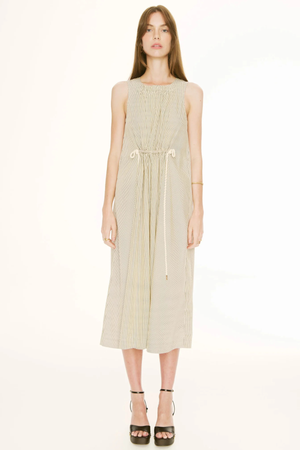 FABLE TANK DRESS IVORY/INK