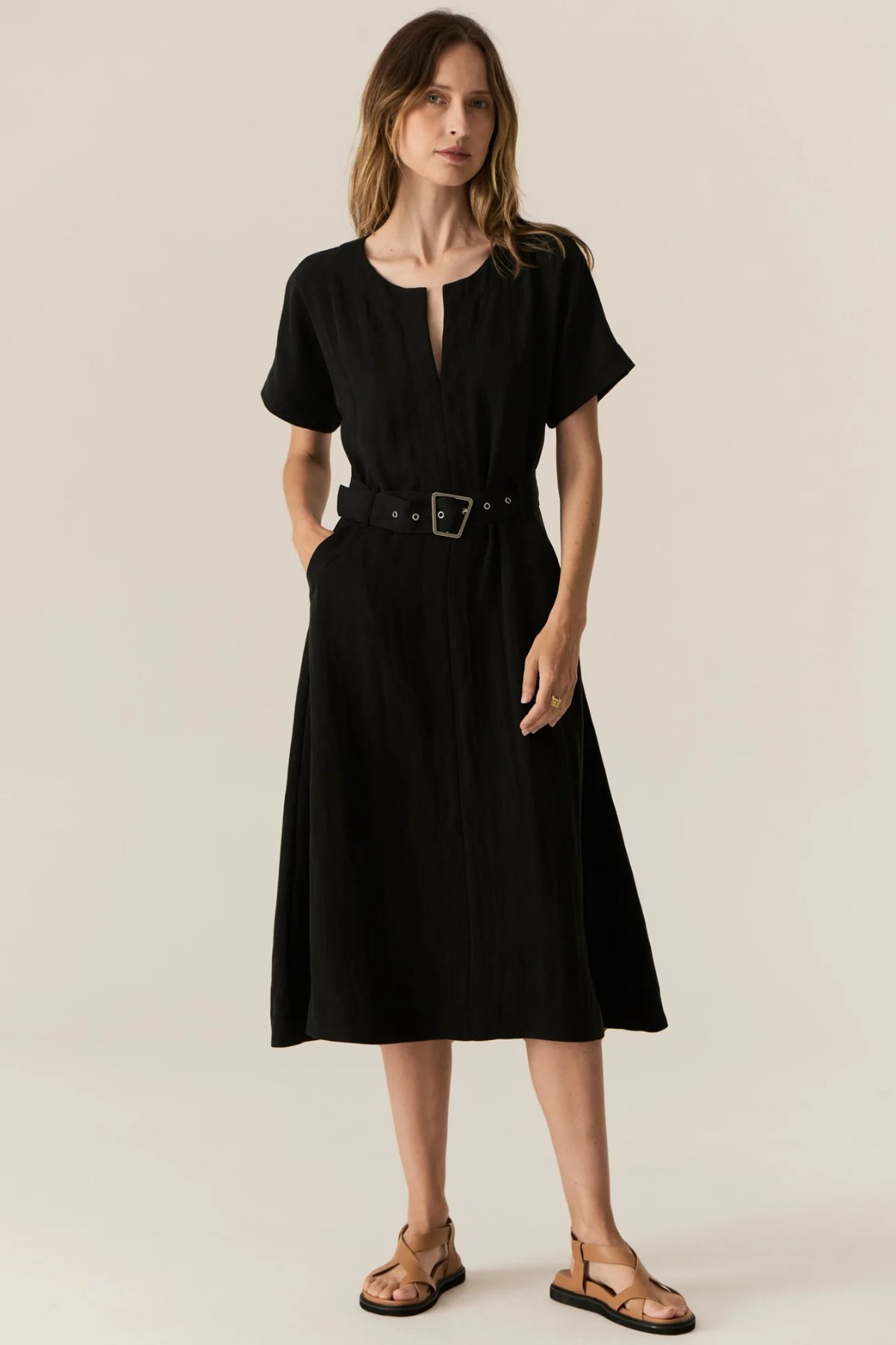 FAIRE BELT DRESS BLACK