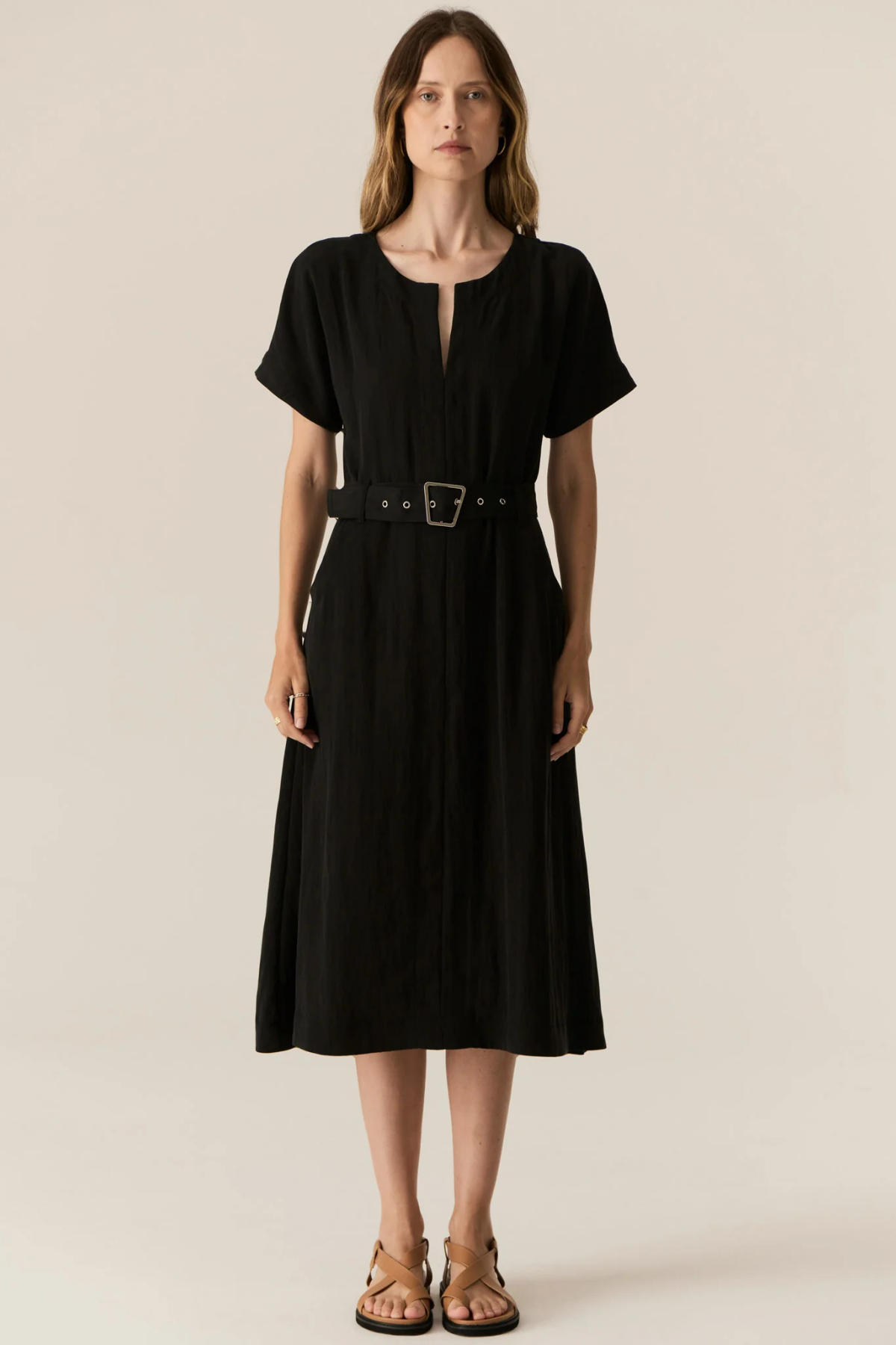 FAIRE BELT DRESS BLACK
