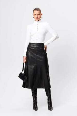 FAIRFAX MIDI SKIRT BLACK
