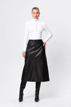 FAIRFAX MIDI SKIRT BLACK