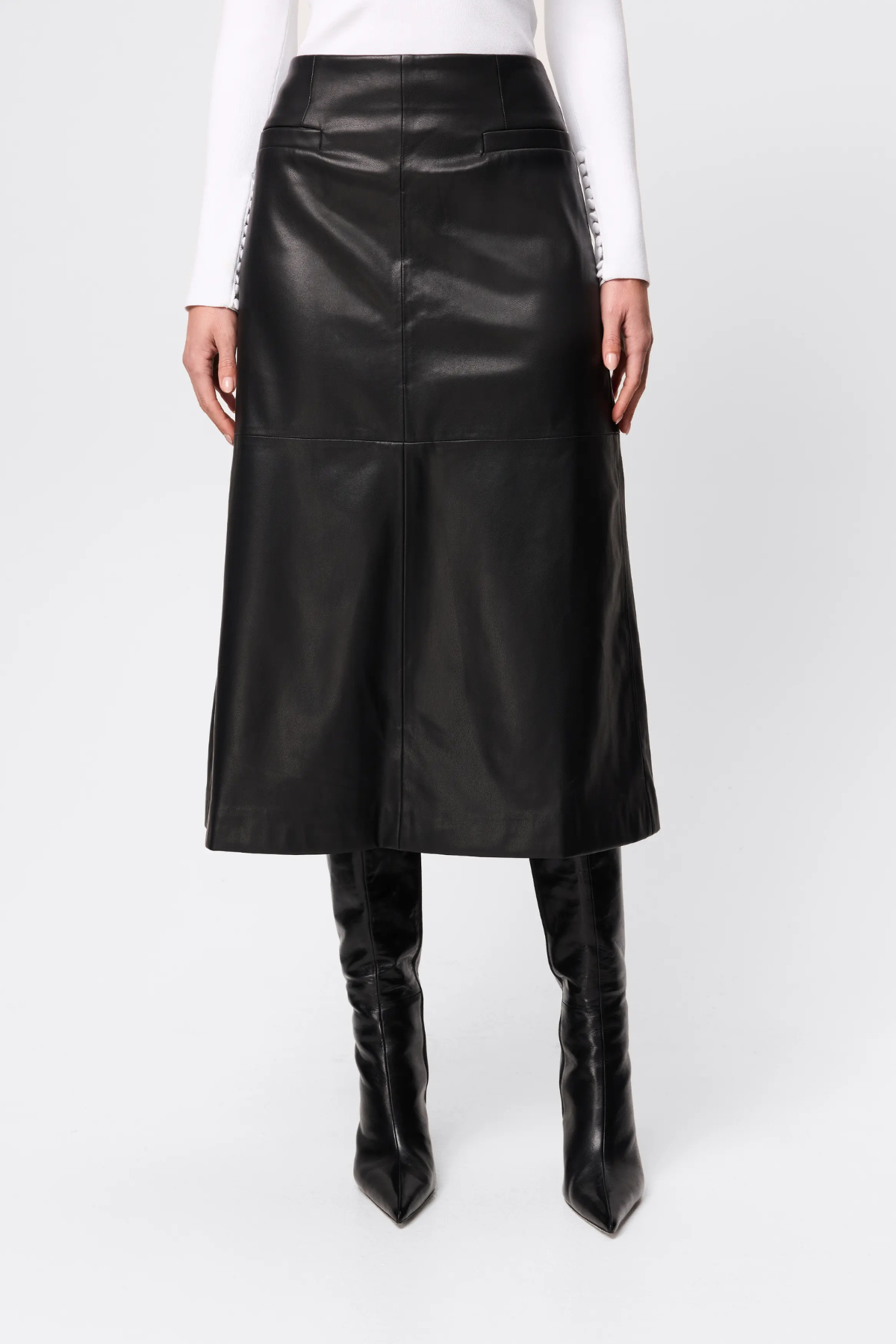 FAIRFAX MIDI SKIRT BLACK