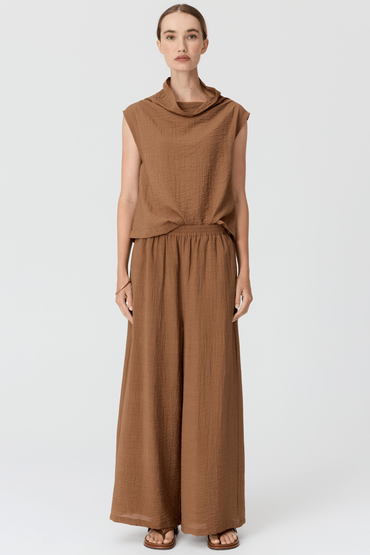 FENNEL COWL NECK TOP GINGER