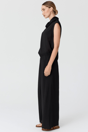 FENNEL COWL NECK TOP BLACK