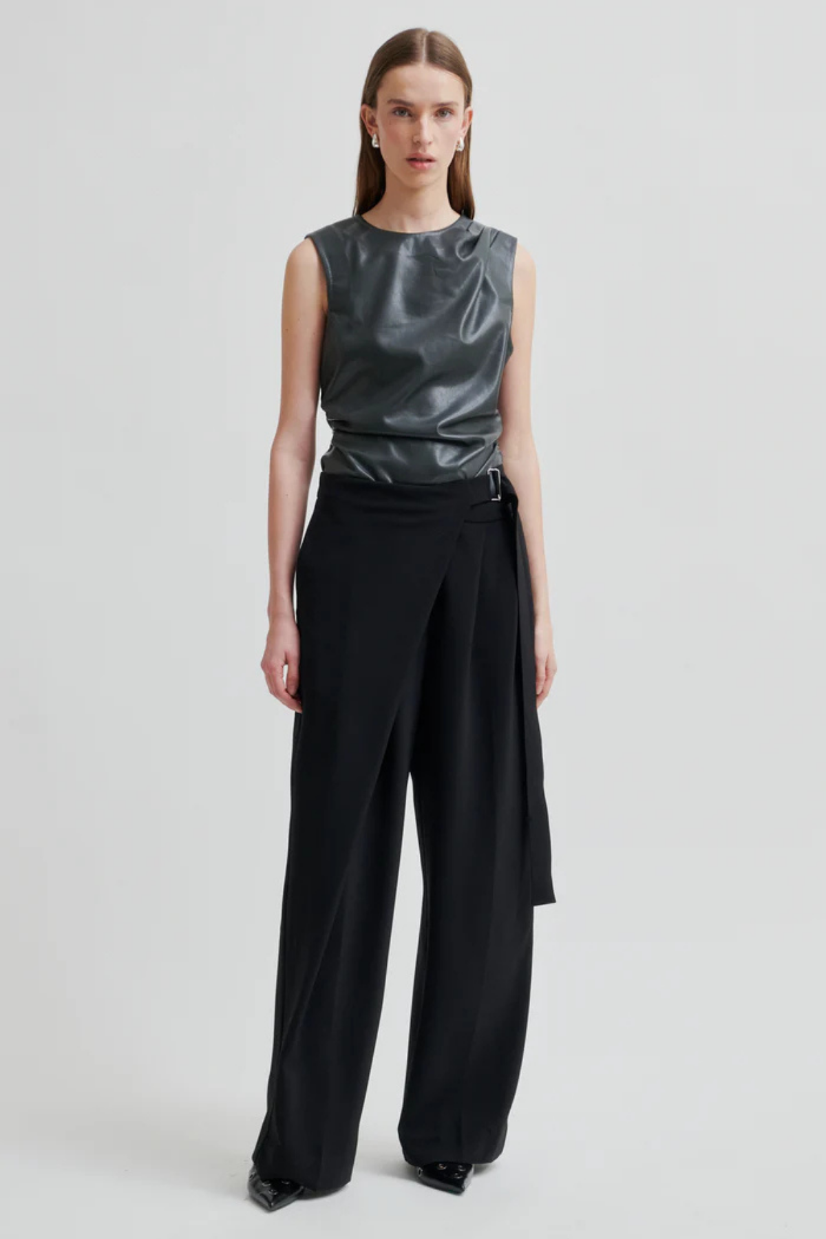 FIQUE WRAP PANT BLACK