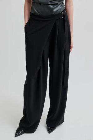 FIQUE WRAP PANT BLACK