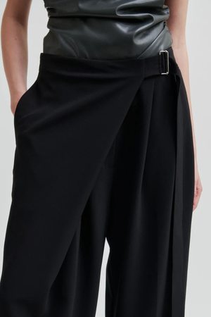 FIQUE WRAP PANT BLACK