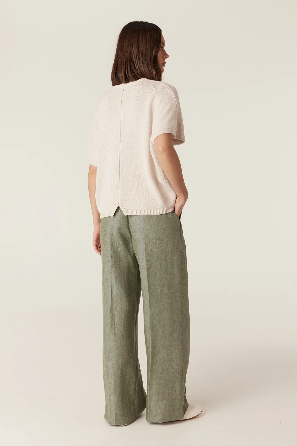 FLAX RELAXED TOP CALICO