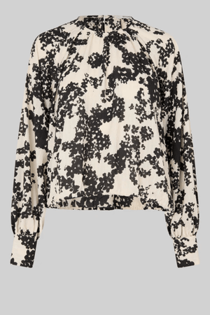 FLEURI PRINTED BLOUSE BLACK