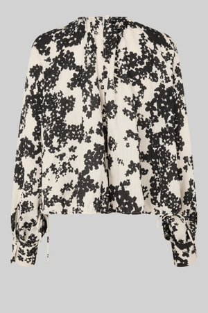 FLEURI PRINTED BLOUSE BLACK