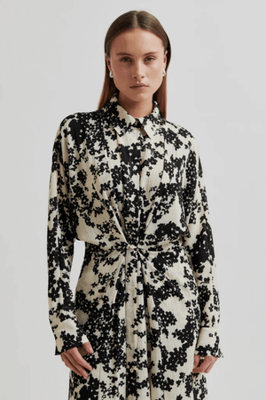 FLEURI PRINTED DRESS BLACK