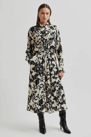 FLEURI PRINTED DRESS BLACK