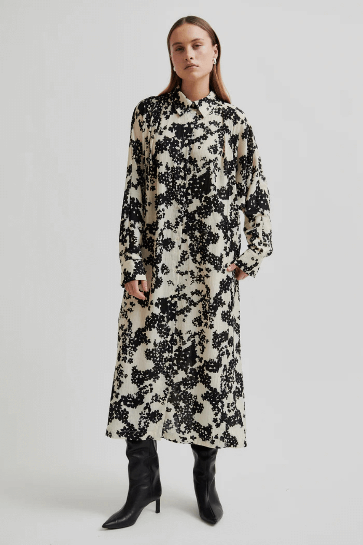 FLEURI PRINTED DRESS BLACK