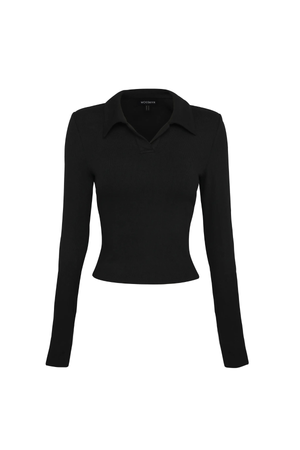 FLORENCE POLO TOP BLACK