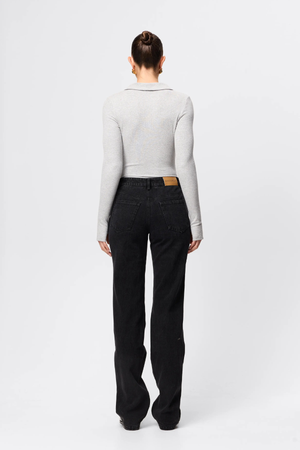 FLORENCE POLO TOP GREY MARLE