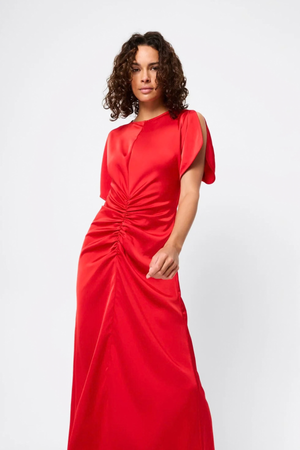 FORGIVE & FORGET MAXI DRESS VOLCANO RED