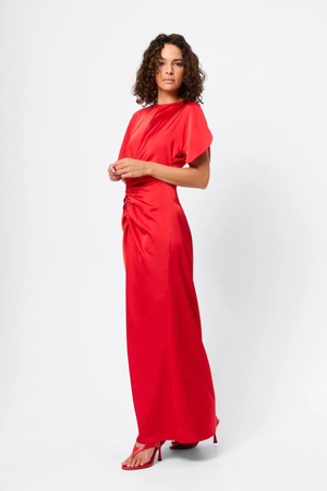 FORGIVE & FORGET MAXI DRESS VOLCANO RED