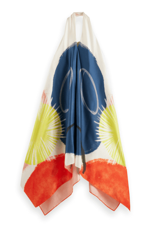 FOULARD MIDI DRESS ABSTRACT SUN