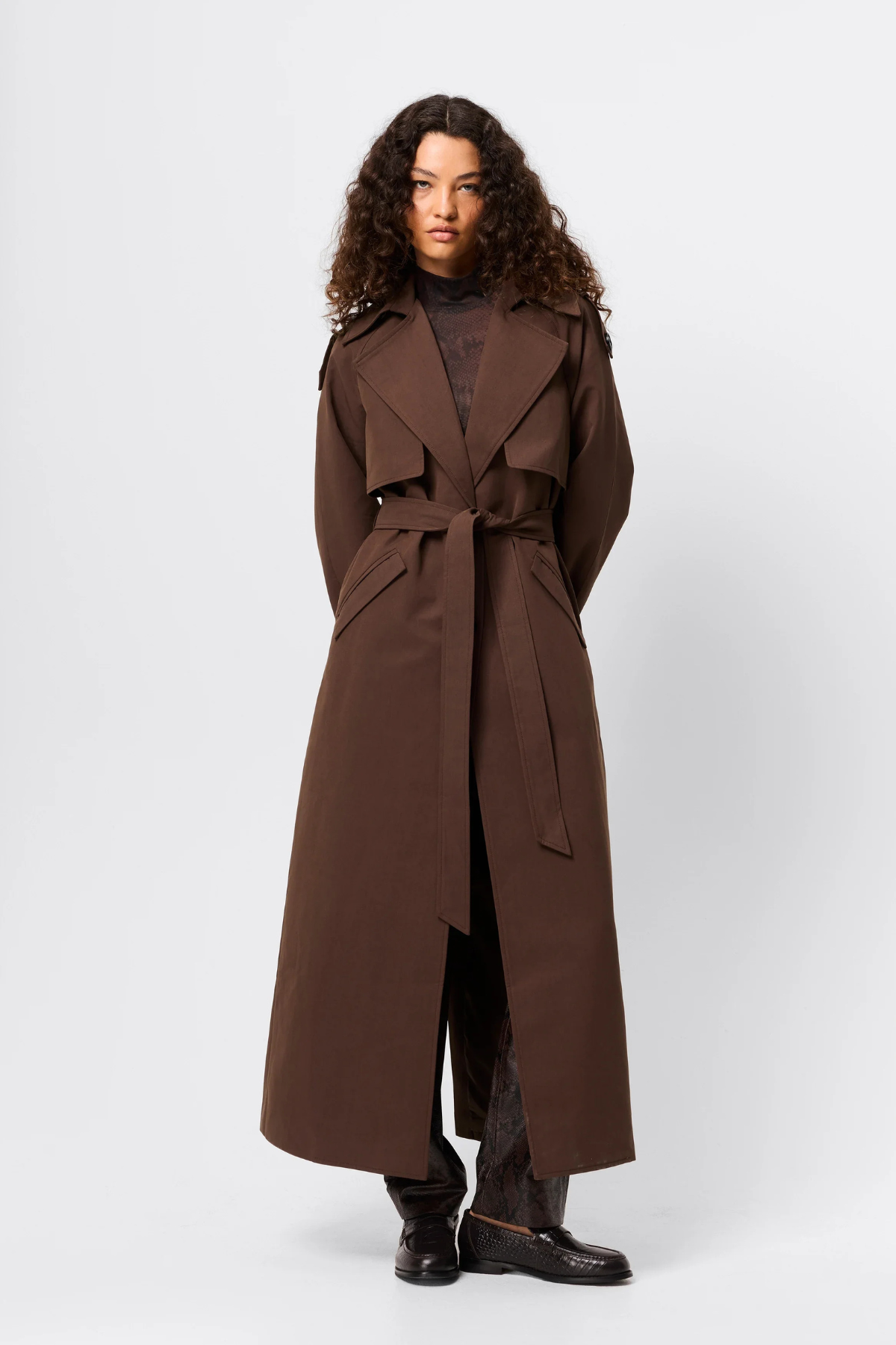 FRANKLIN TRENCH COAT CHOCOLATE