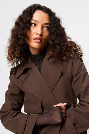 FRANKLIN TRENCH COAT CHOCOLATE