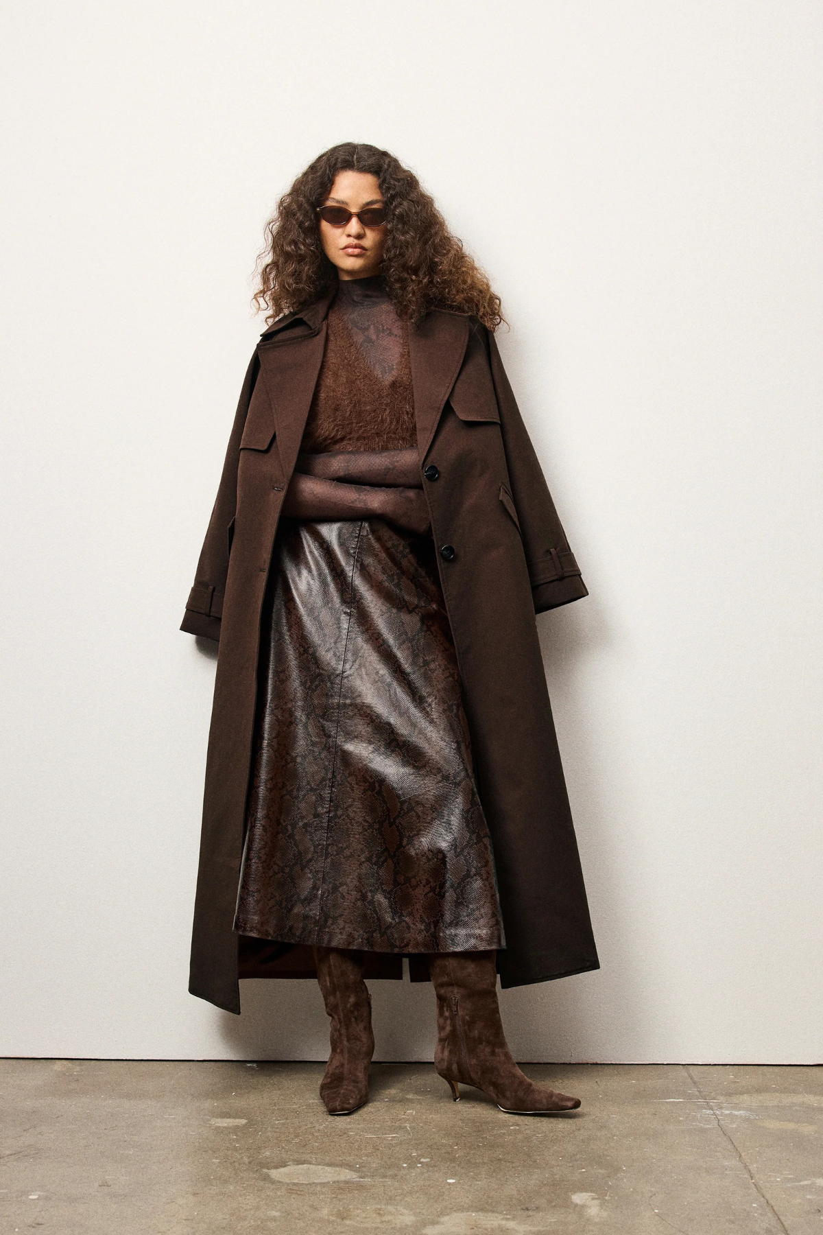 FRANKLIN TRENCH COAT CHOCOLATE