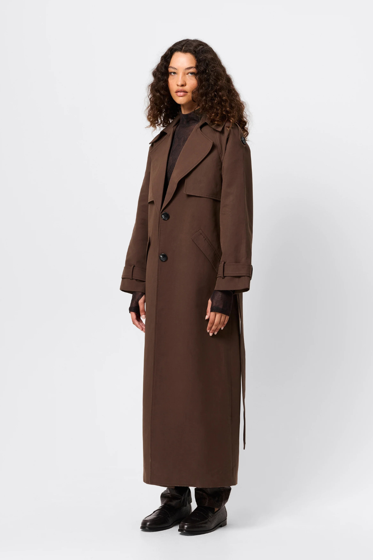 FRANKLIN TRENCH COAT CHOCOLATE